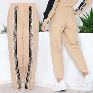 Adidas Nylon Track Pants Rare Color Women's Size Medium Dusty Rose Lined Jogger